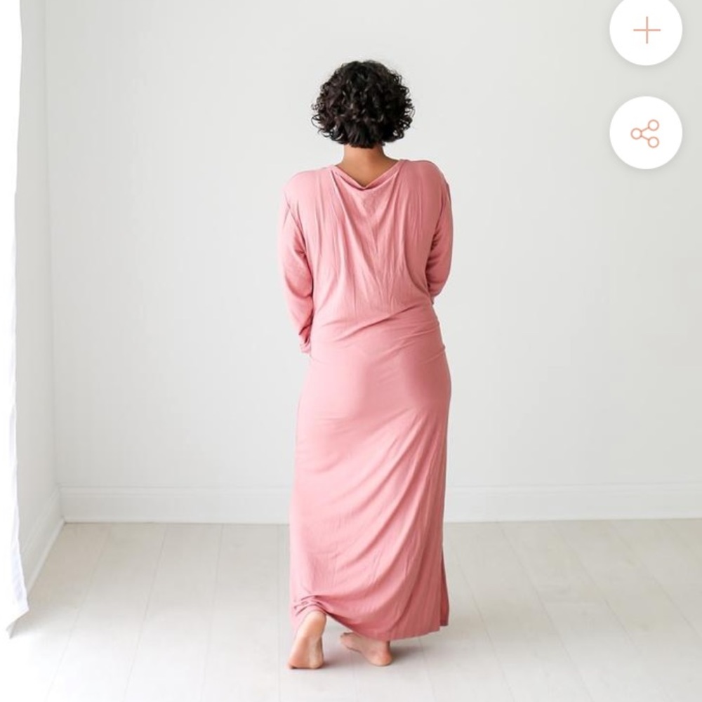 NWT Bamboo Blend Rose Maxi Dress - Large (8/10) - Picture 5 of 8